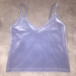 Blue Velvet Crop Tank